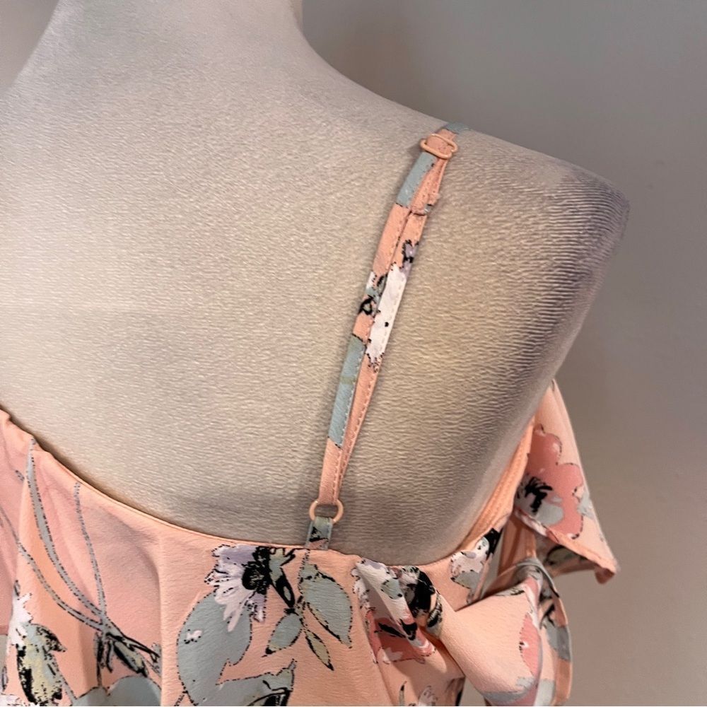 Floral Pink Ruffle Maxi Dress - Picture 8 of 15